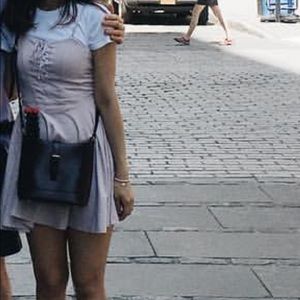 Urban outfitter lavender lace up dress
